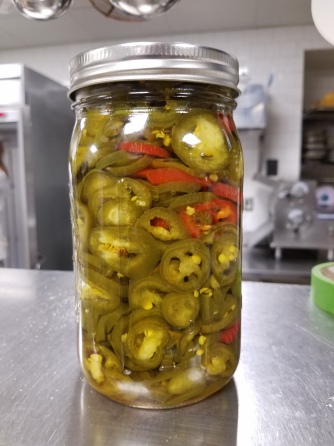 EVOO pickled jalapenos